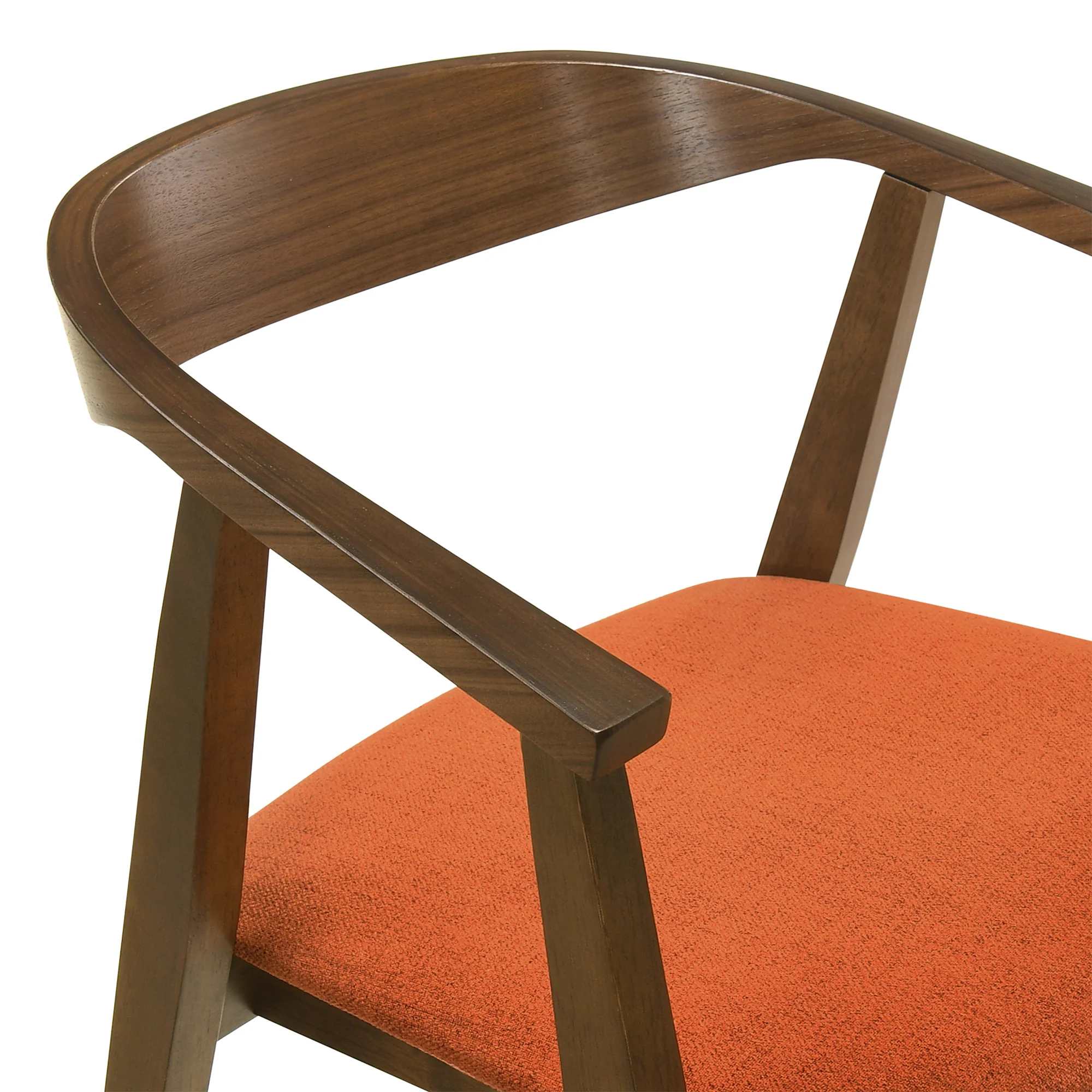 Westmont Santana 5 Piece Walnut Wood Dining Table Set with Blue Fabric By Armen Living - Image 18