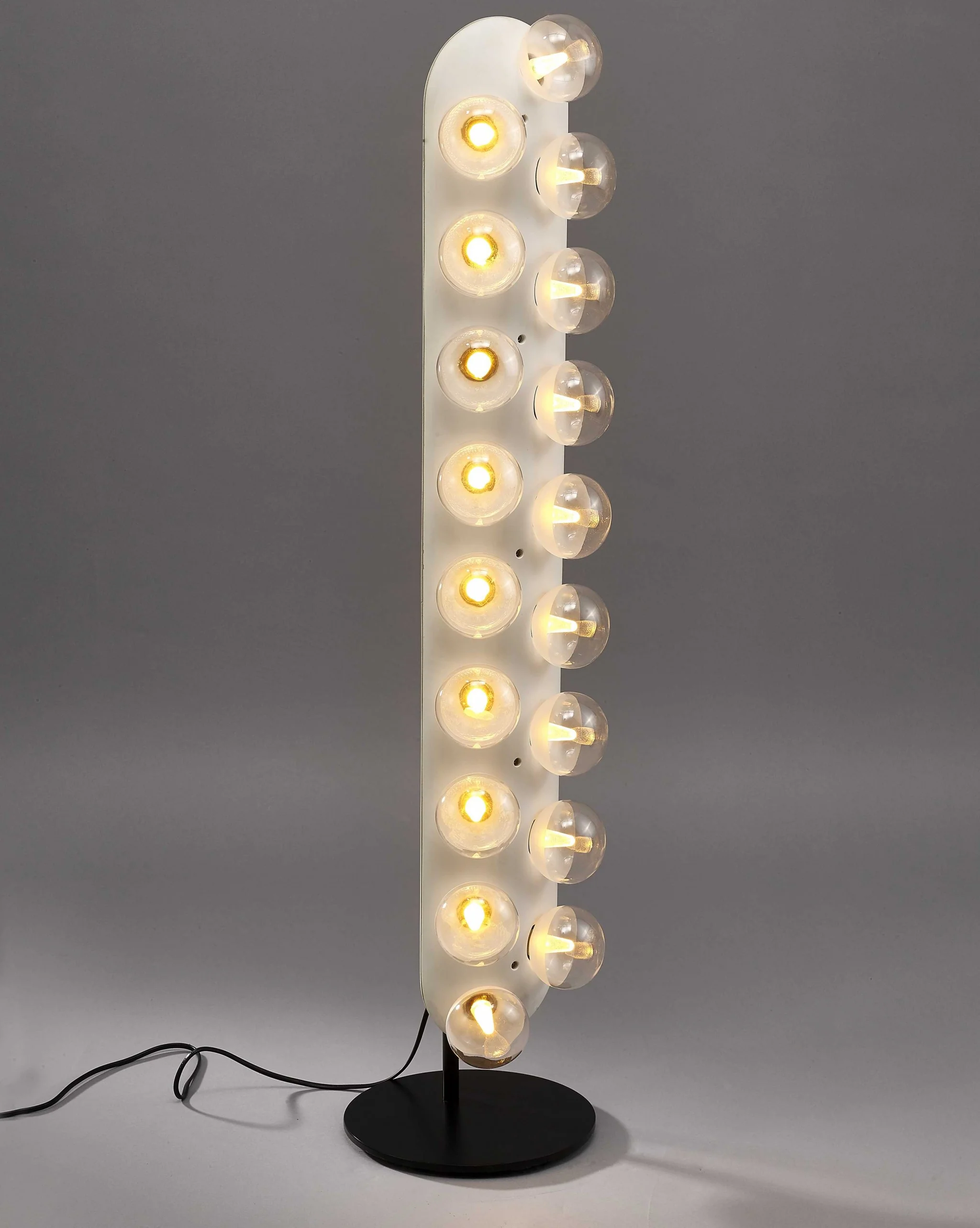 White Aluminum Floor Lamp By Homeroots