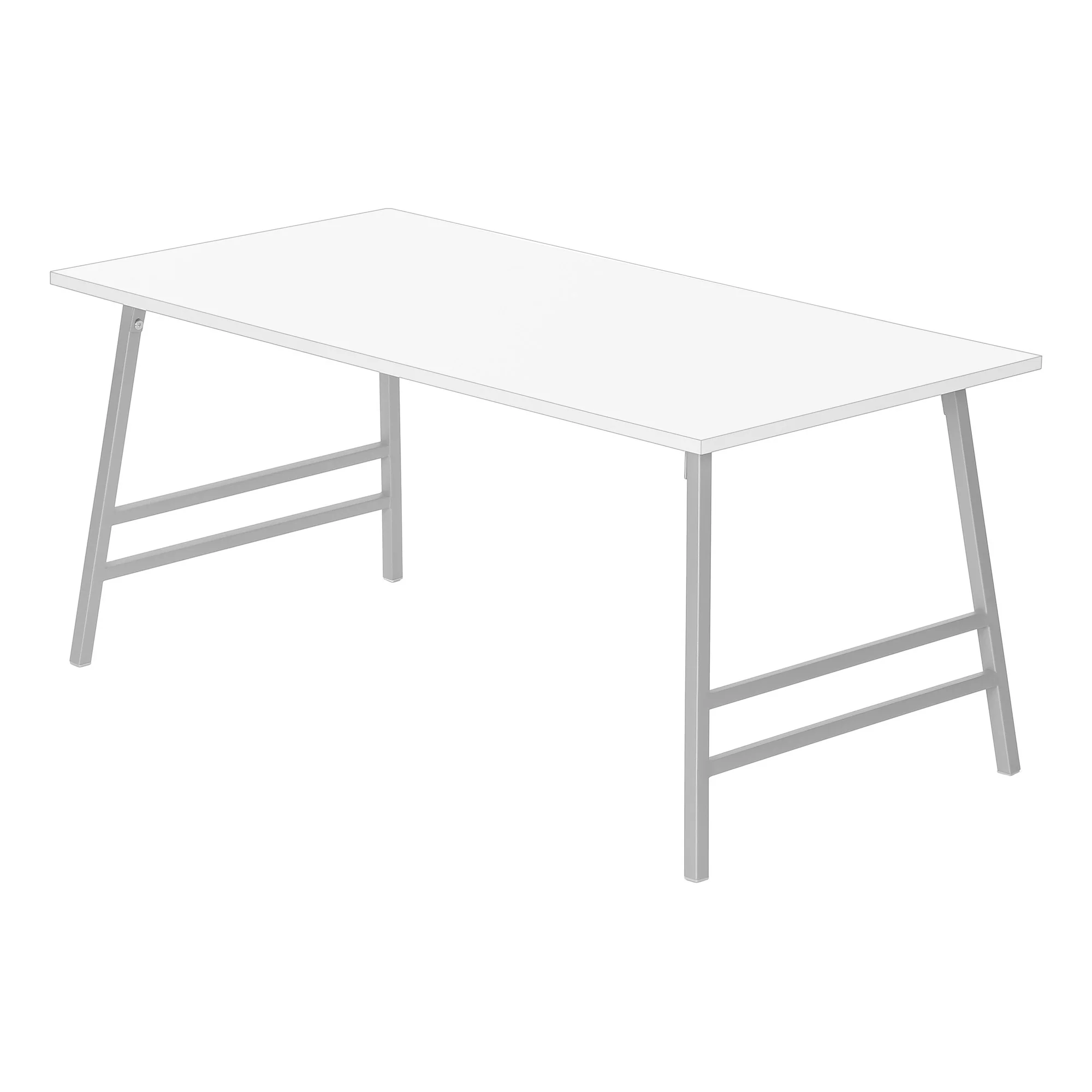 White And Silver Wood And Metal Coffee Table By Homeroots