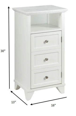 White Cabinet By Homeroots - Image 7