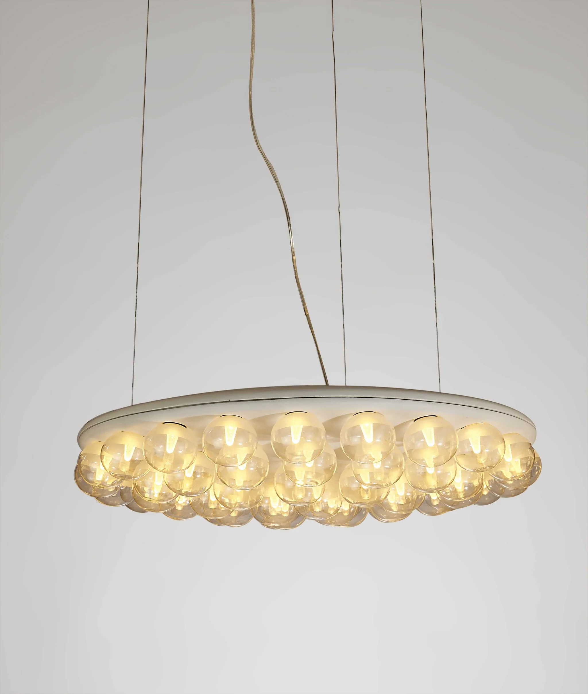 White Glass Metal Pendant Lamp By Homeroots