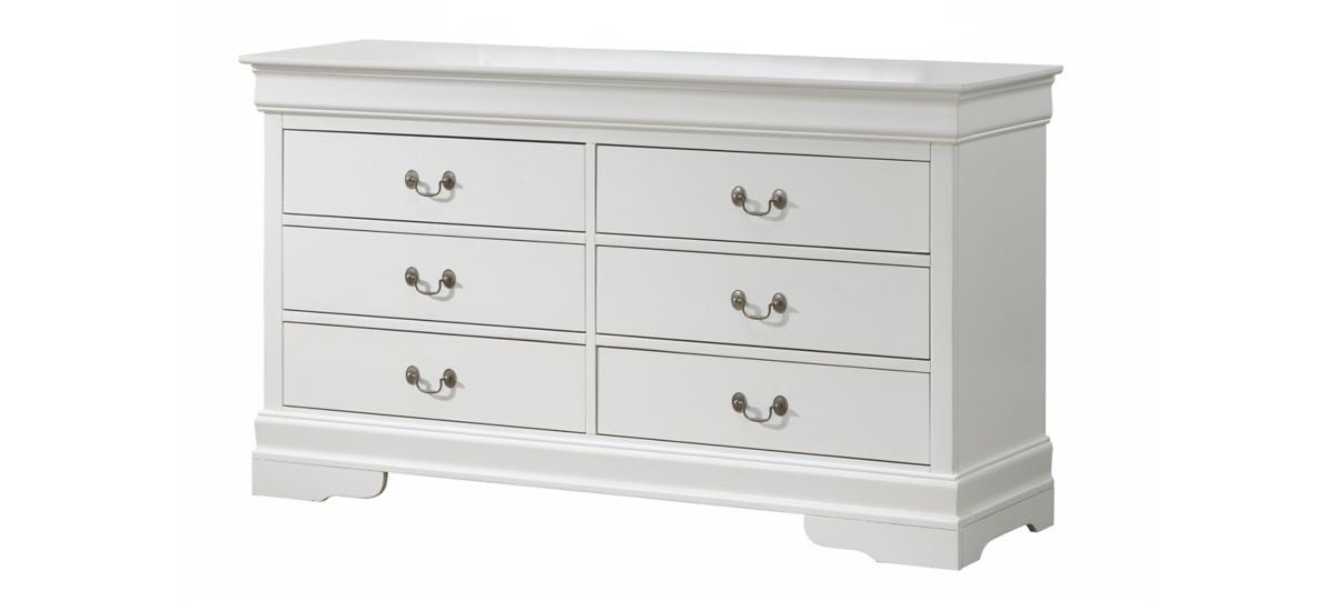 White Metal Dresser By Homeroots - Image 2