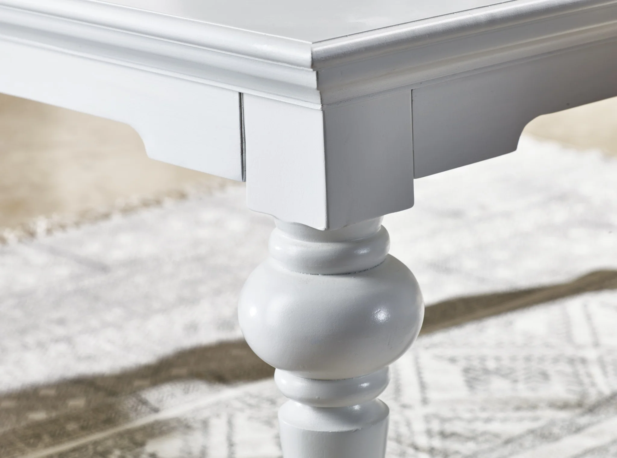 White Modern Farmhouse 94" Dining Table By Homeroots - Image 6