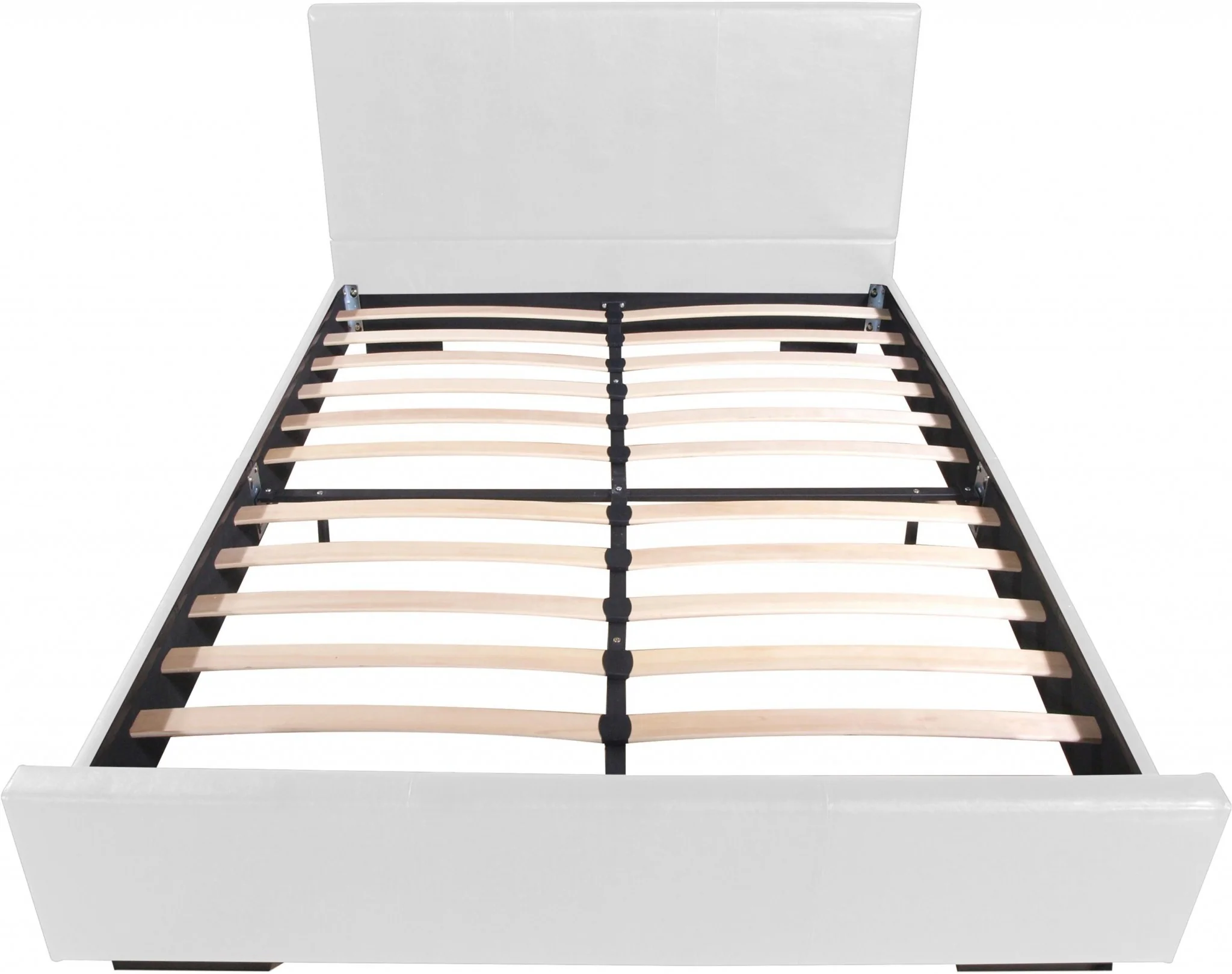 White Platform Full Bed By Homeroots - Image 5