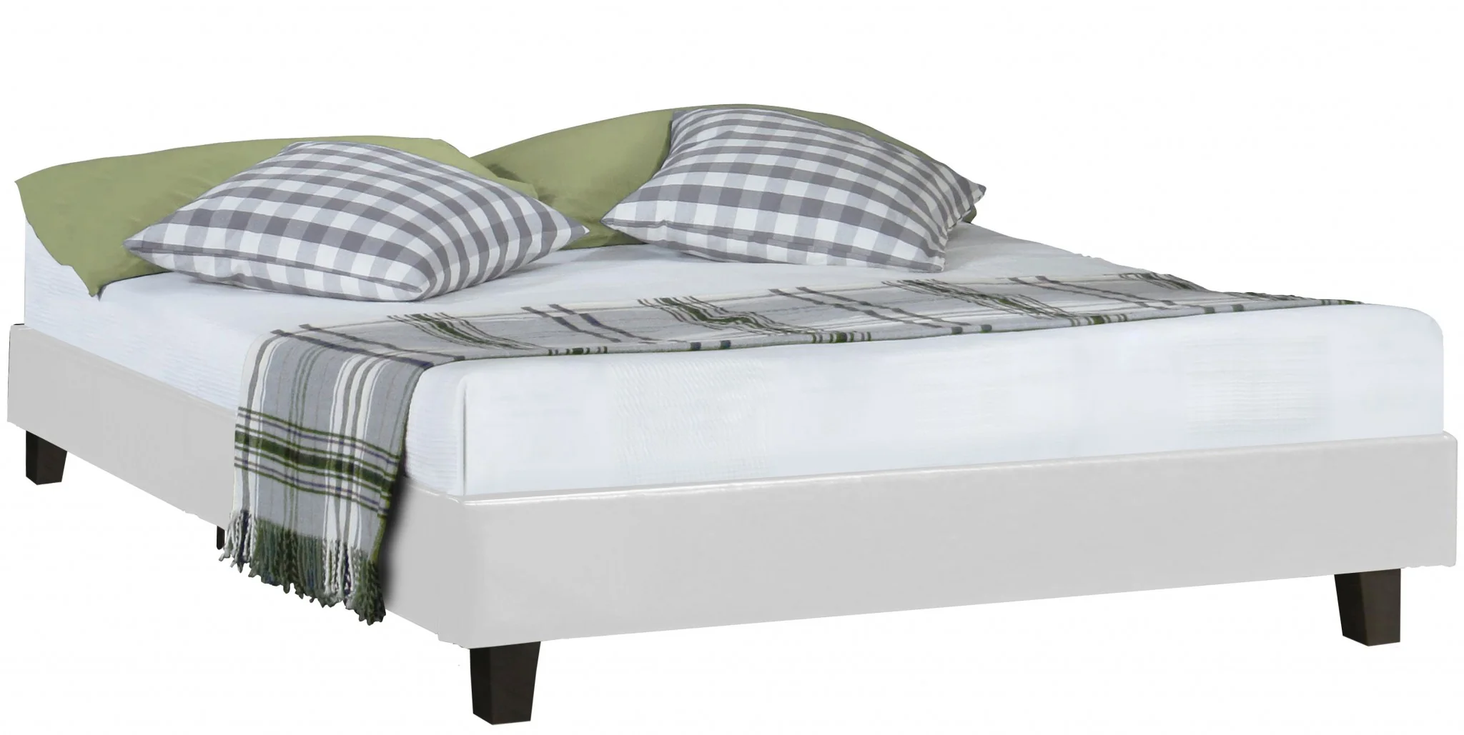 White Platform King Bed By Homeroots - 397008 - Image 6