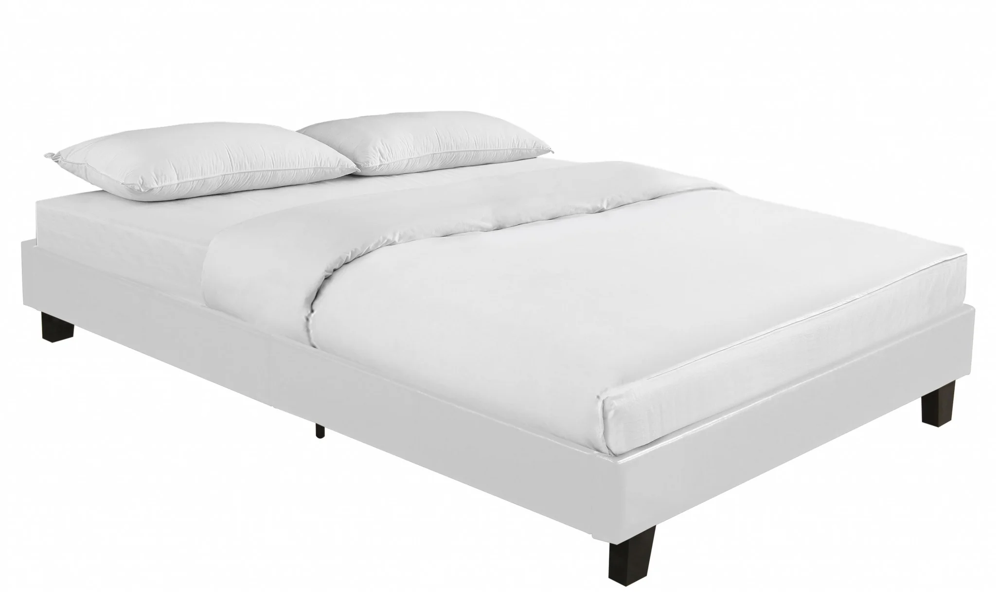 White Platform Queen Bed By Homeroots - 397007 - Image 3