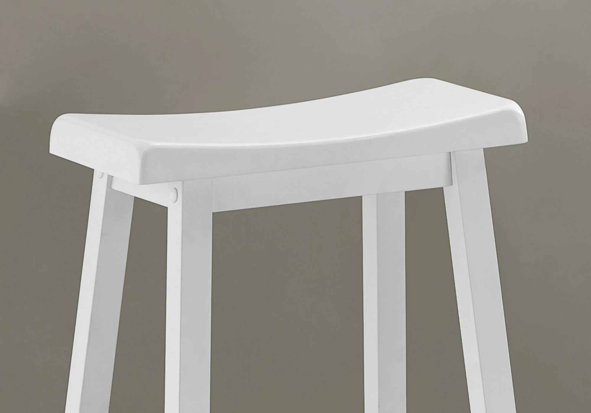 White Solid Wood Mdf Barstools 2Pcs By Homeroots