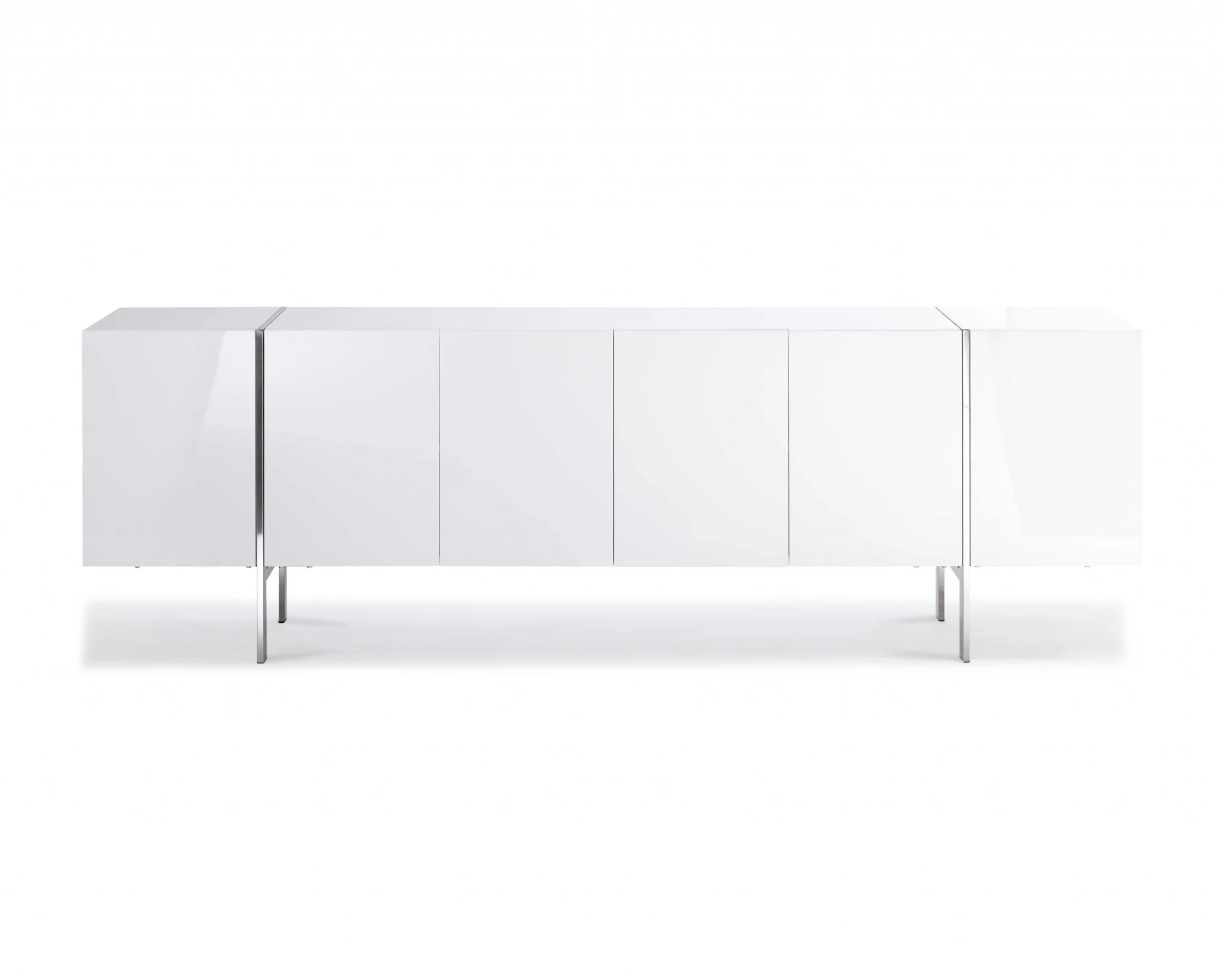White Stainless Steel Buffet By Homeroots - 370757