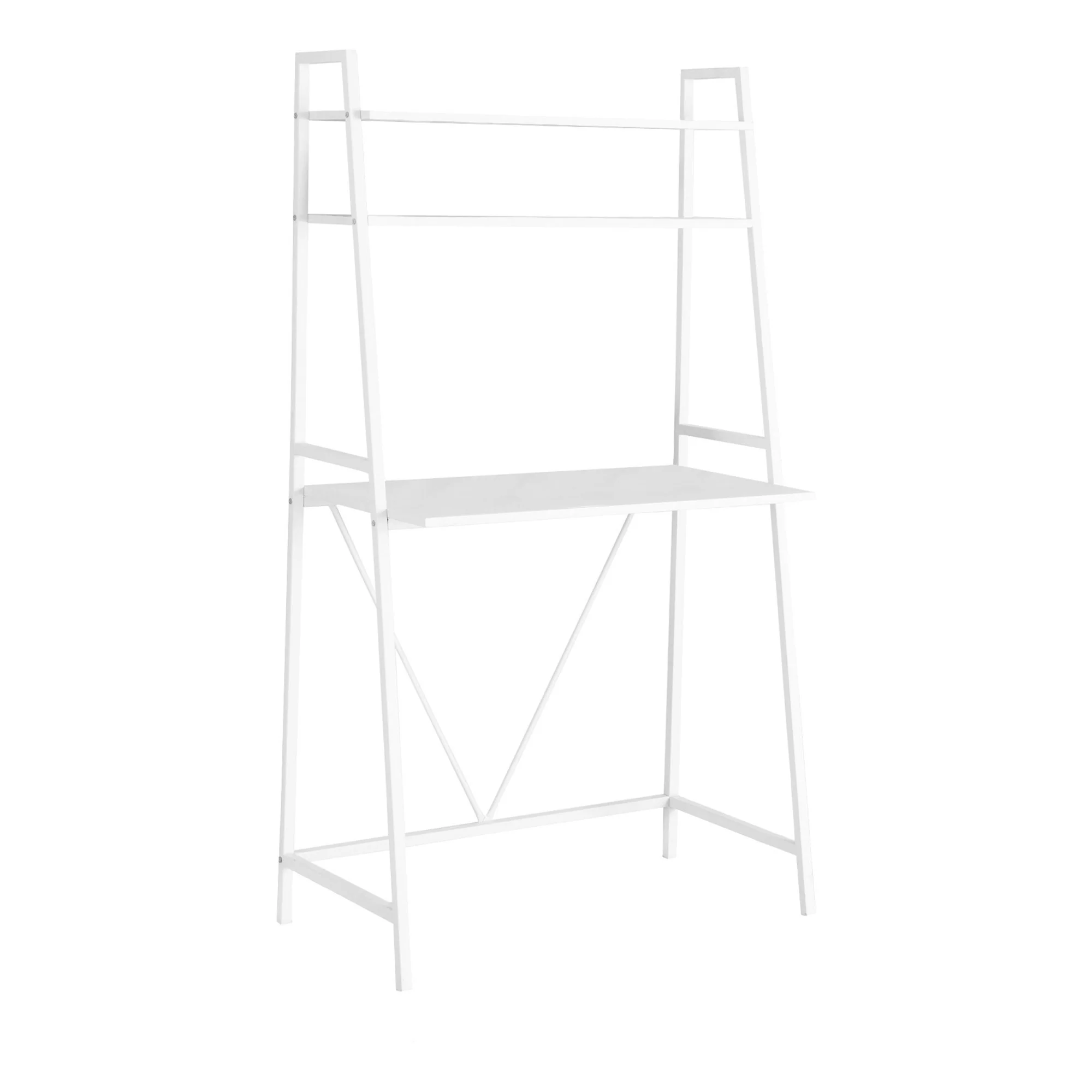 White TopwithWhite Metal Computer Desk By Homeroots