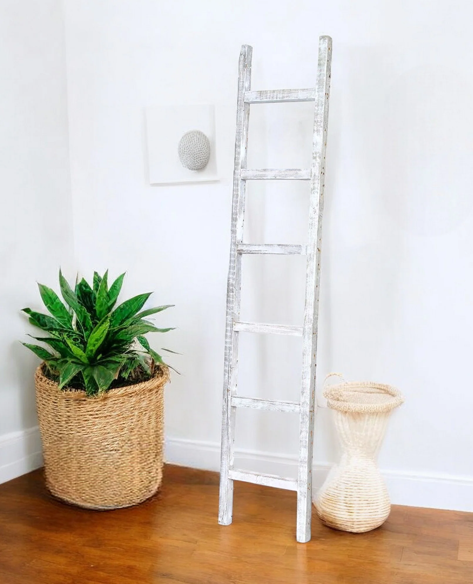 White Wood Hanging Dimensional Sculpture By Homeroots