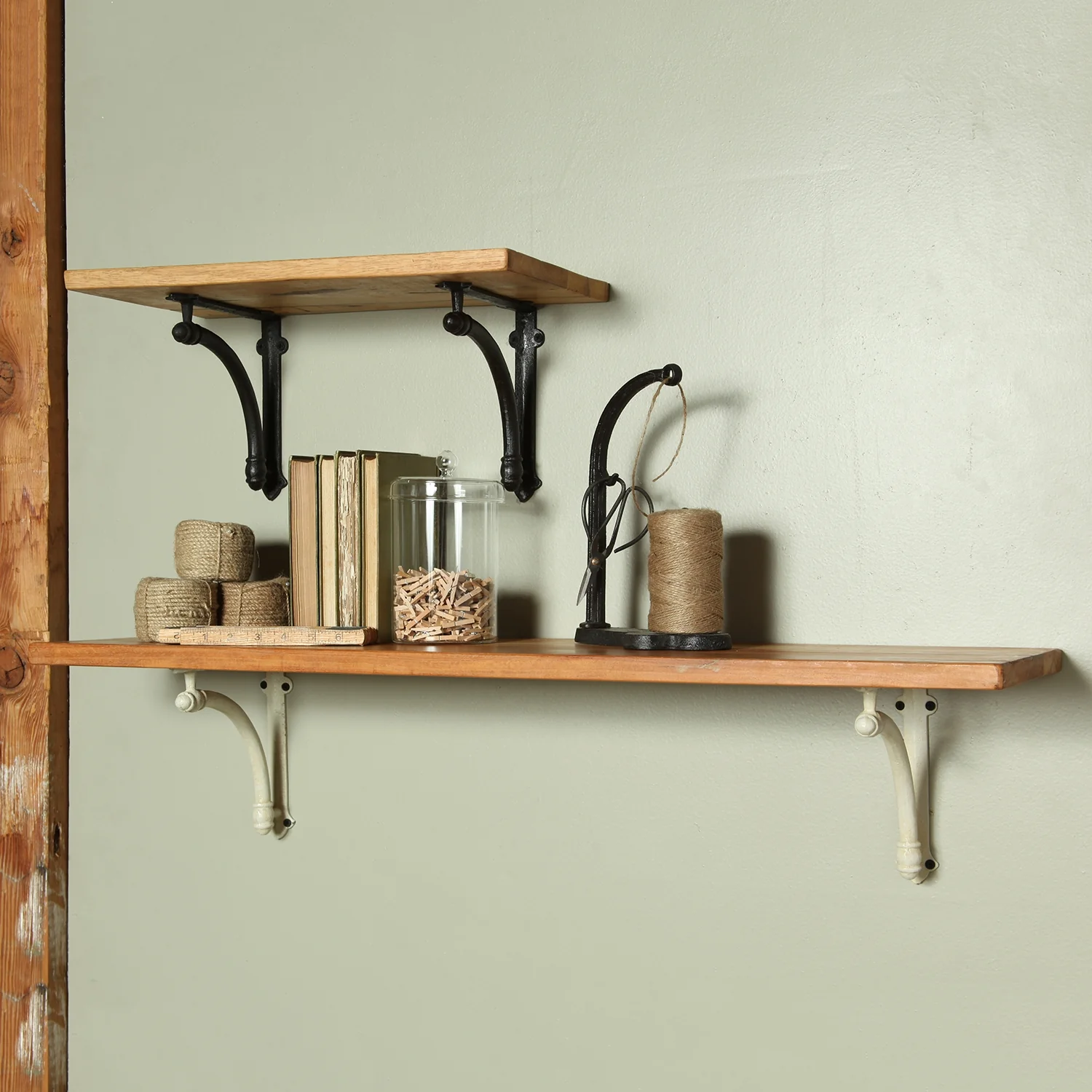 Williamsburg Shelf - 36 in - Antique Black By HomArt