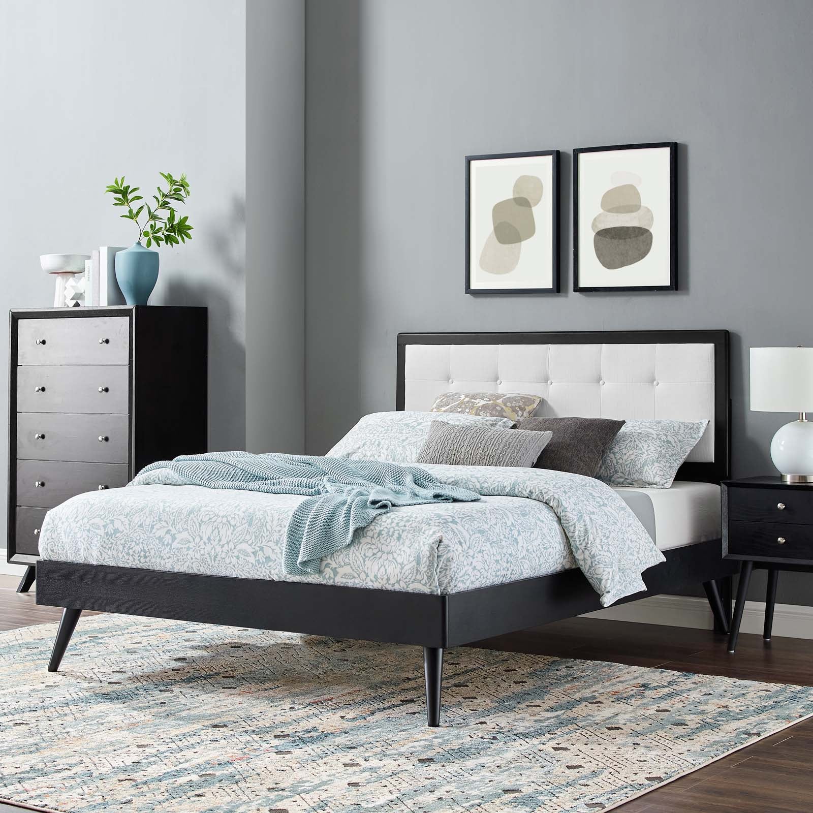 Willow Full Wood Platform Bed With Splayed Legs By Modway - MOD-6637