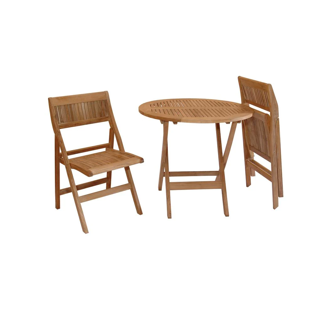 Windsor 3-Pieces Round Bistro Set By Anderson Teak - Image 2
