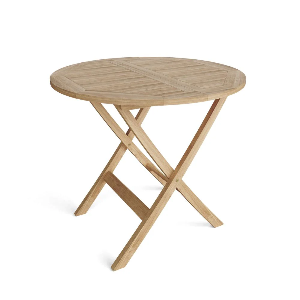 Windsor 31" Round Picnic Folding Table By Anderson Teak
