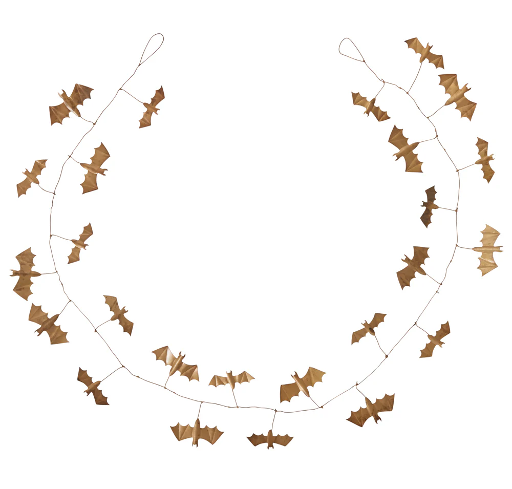Winged Bat Garland Set of 2 By Accent Decor - Image 2