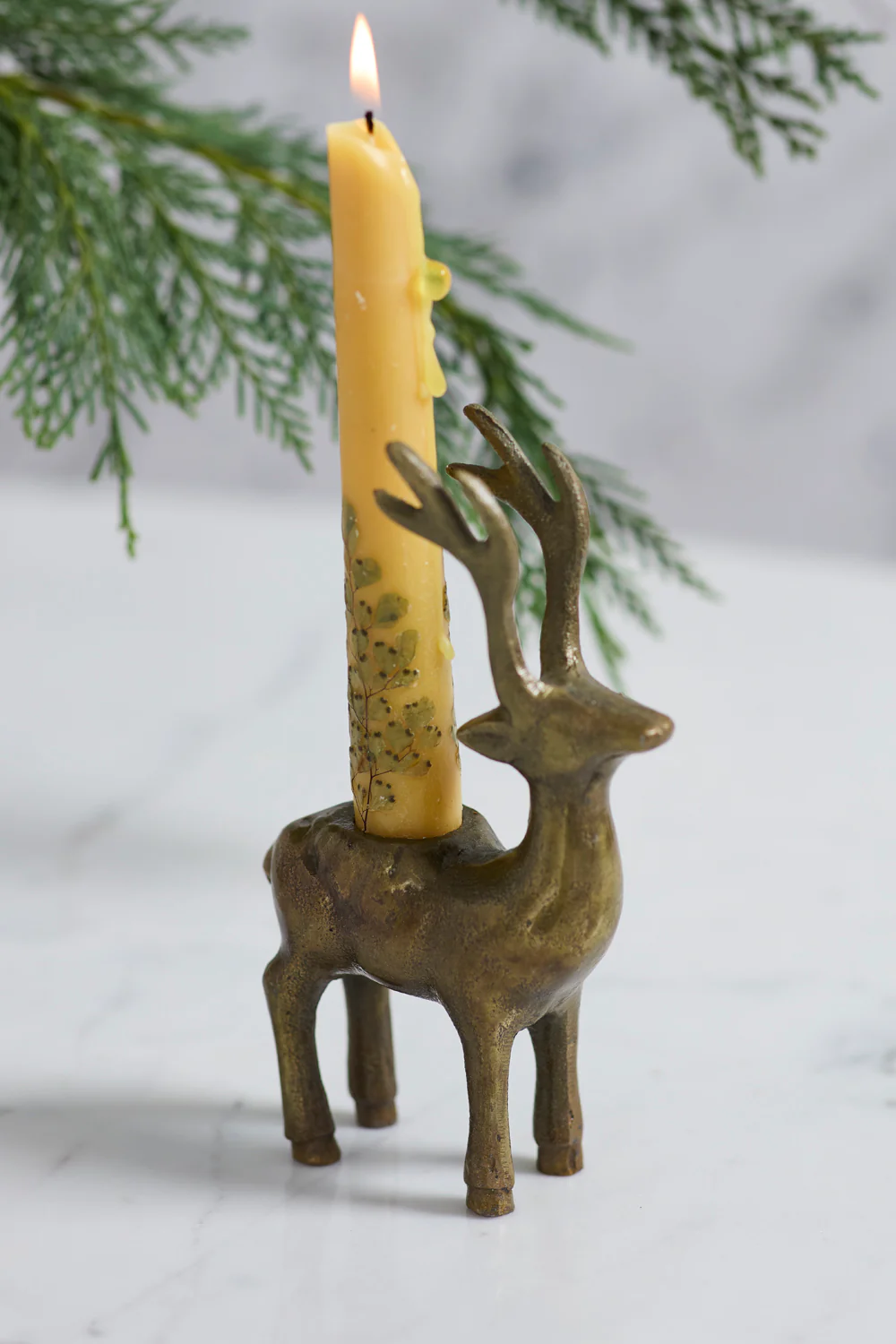 Winter Deer Candleholder Set of 4 By Accent Decor