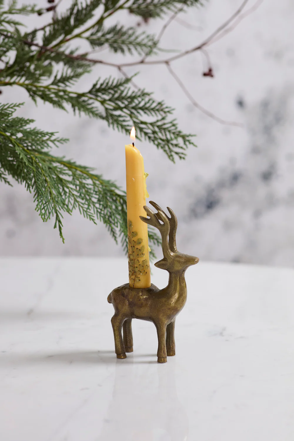 Winter Deer Candleholder Set of 4 By Accent Decor - Image 3