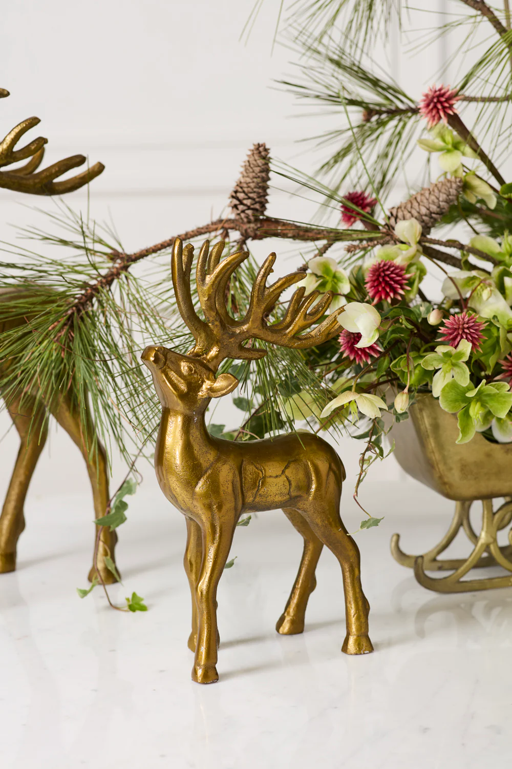 Winter Sleigh Deer By Accent Decor - Image 5