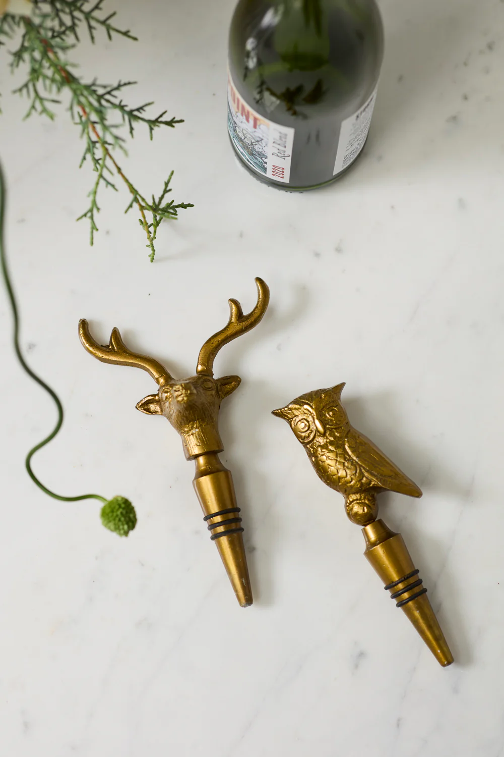 Winter Woods Bottle Stopper Set of 8 By Accent Decor - Image 4