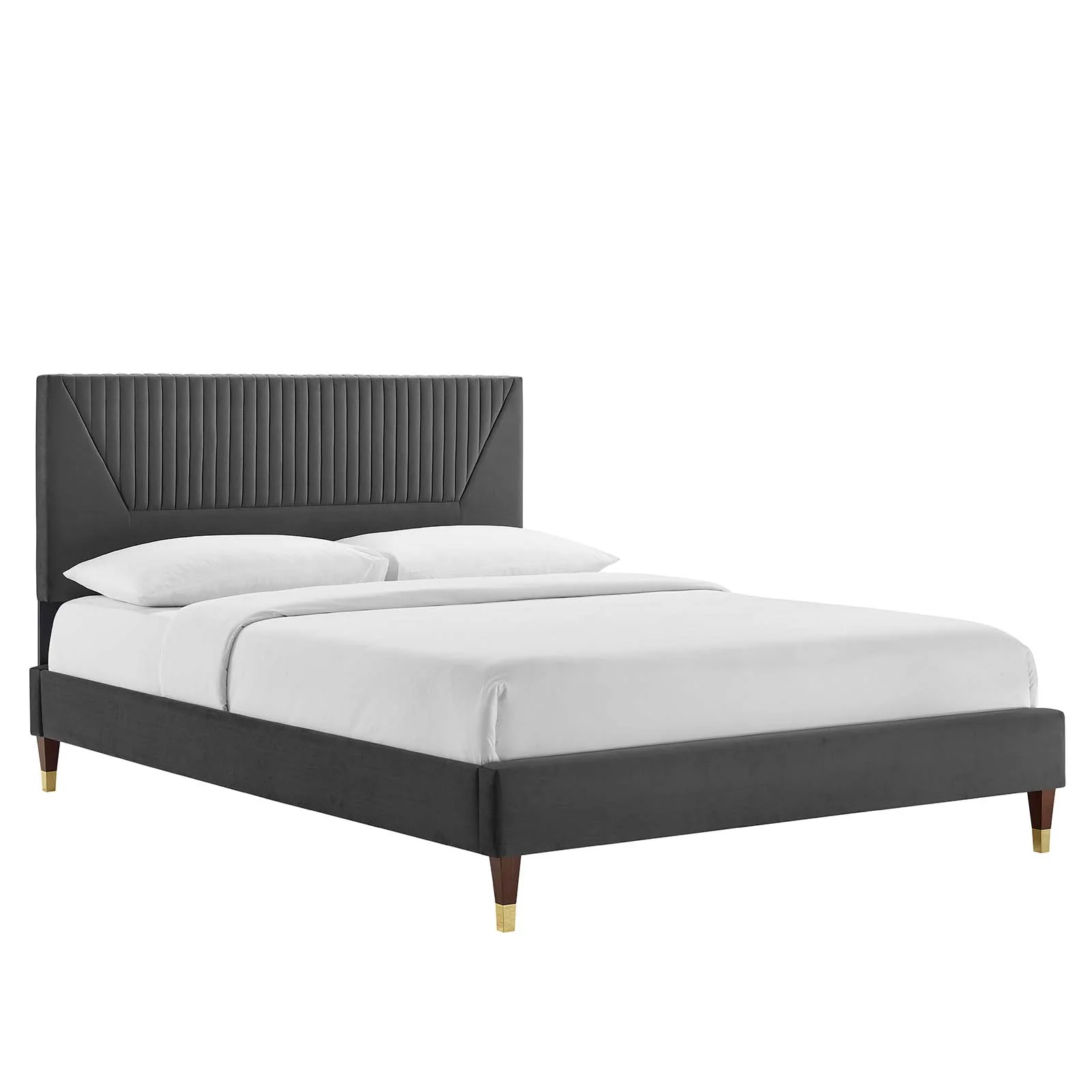 Yasmine Channel Tufted Performance Velvet Full Platform Bed By Modway - MOD-6996 - Image 2