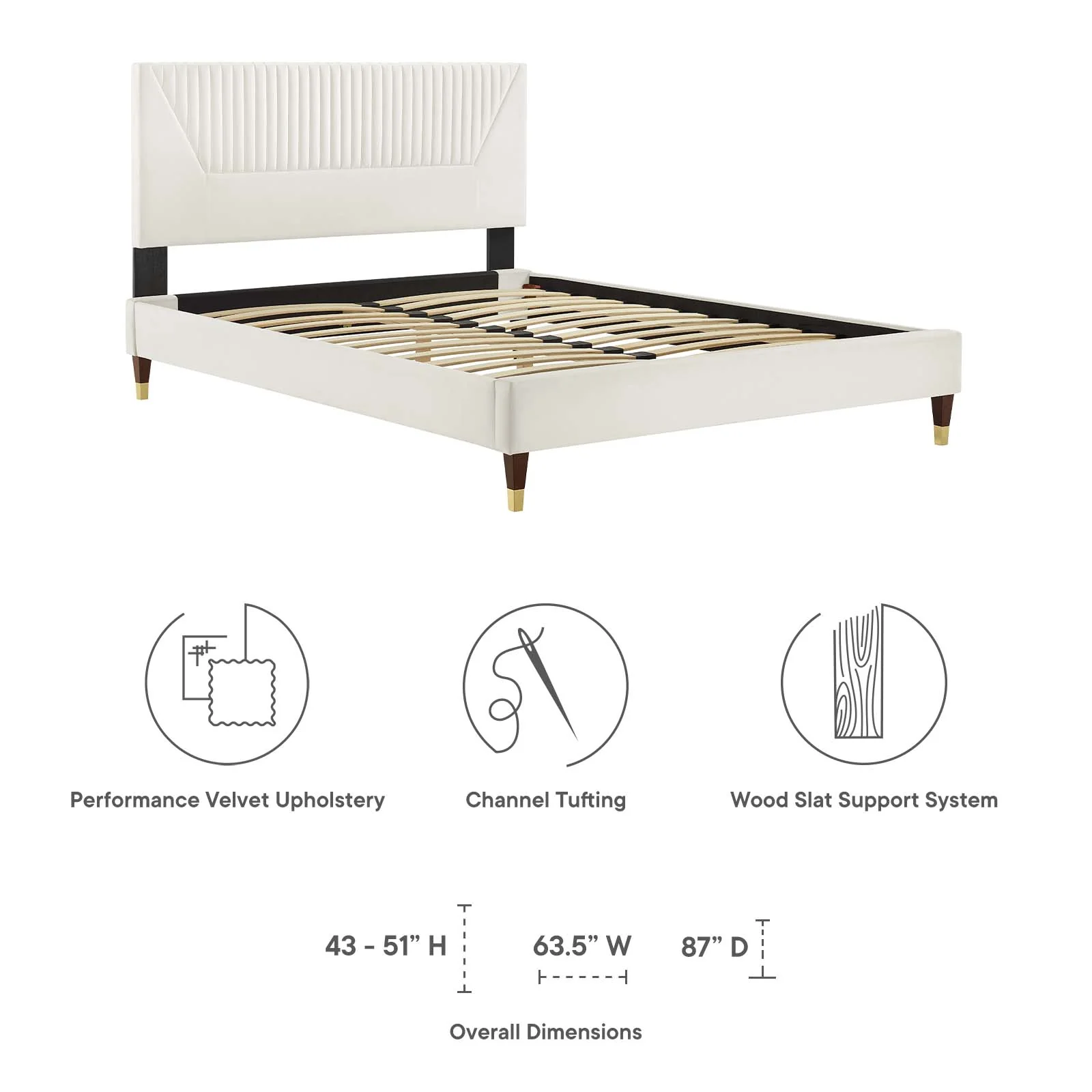 Yasmine Channel Tufted Performance Velvet Full Platform Bed By Modway - MOD-6996 - Image 30