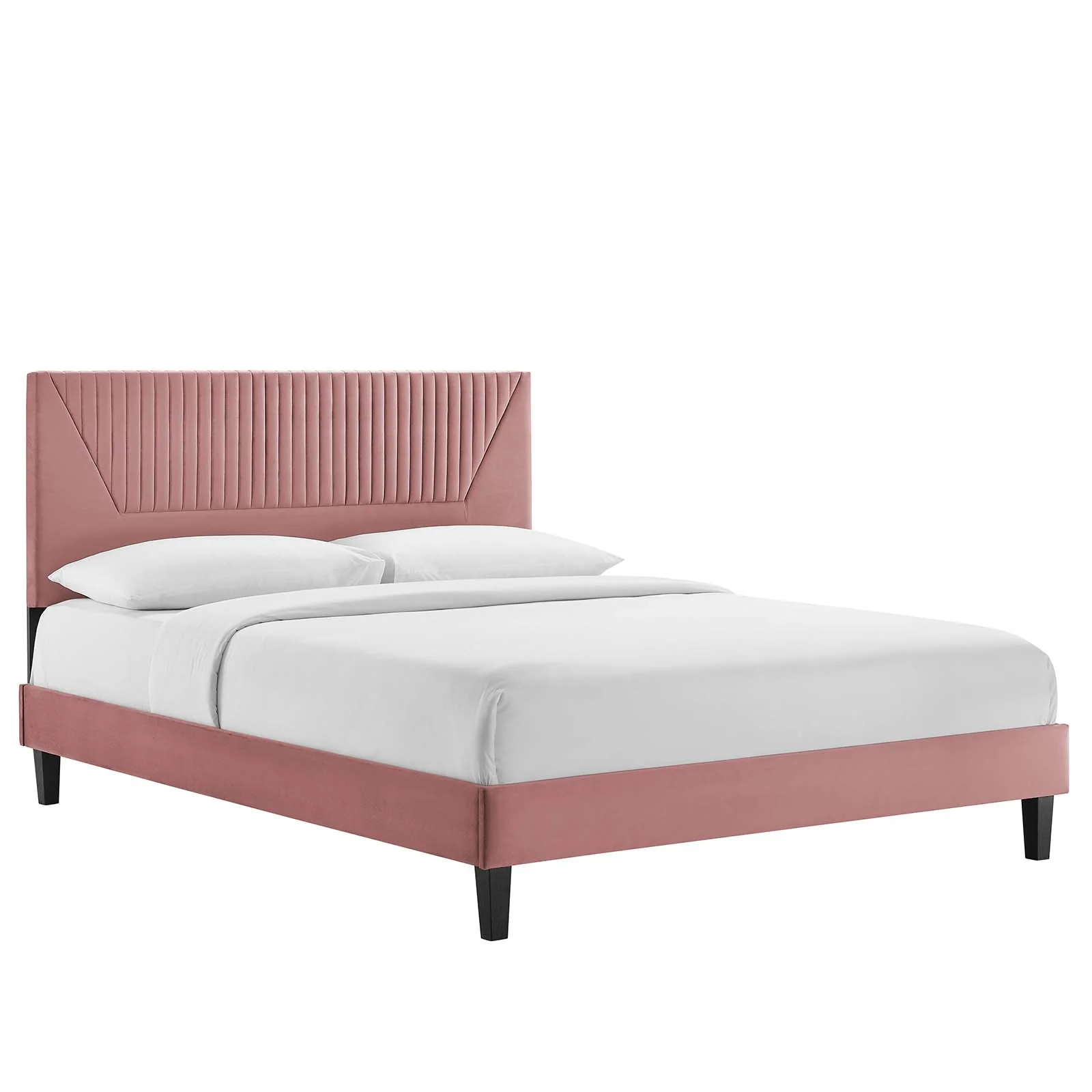 Yasmine Channel Tufted Performance Velvet King Platform Bed By Modway - MOD-7012 - Image 9