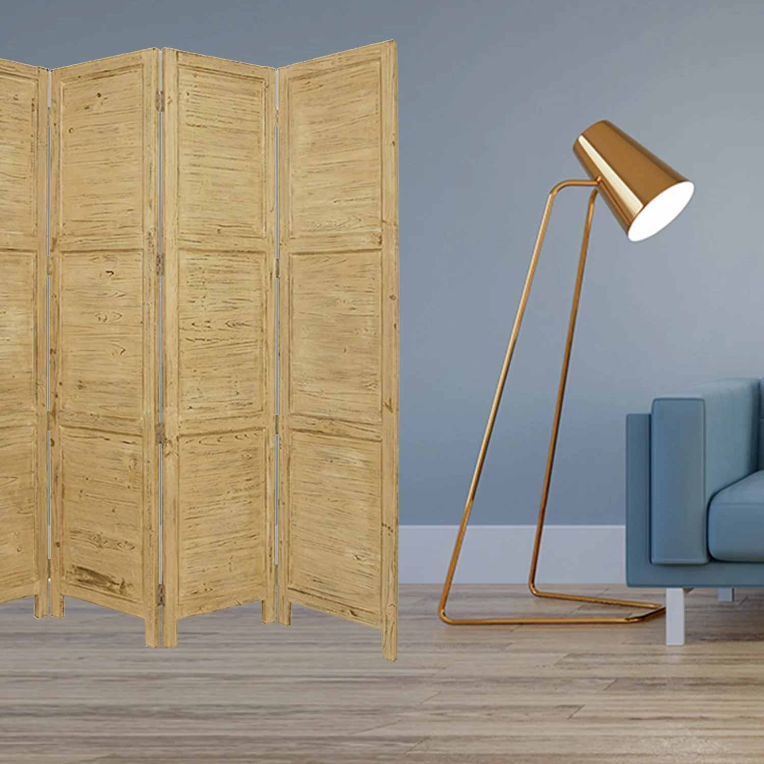 Yellow Wood Screen By Homeroots
