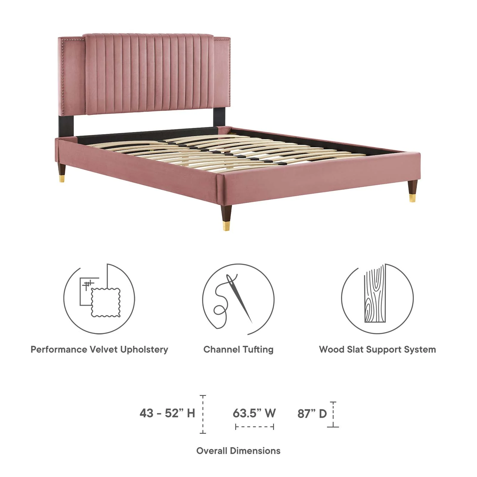 Zahra Channel Tufted Performance Velvet Full Platform Bed By Modway - MOD-6994 - Image 14