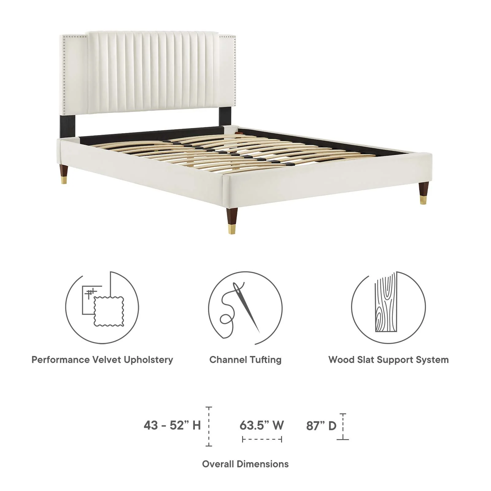Zahra Channel Tufted Performance Velvet Twin Platform Bed By Modway - MOD-6982 - Image 30