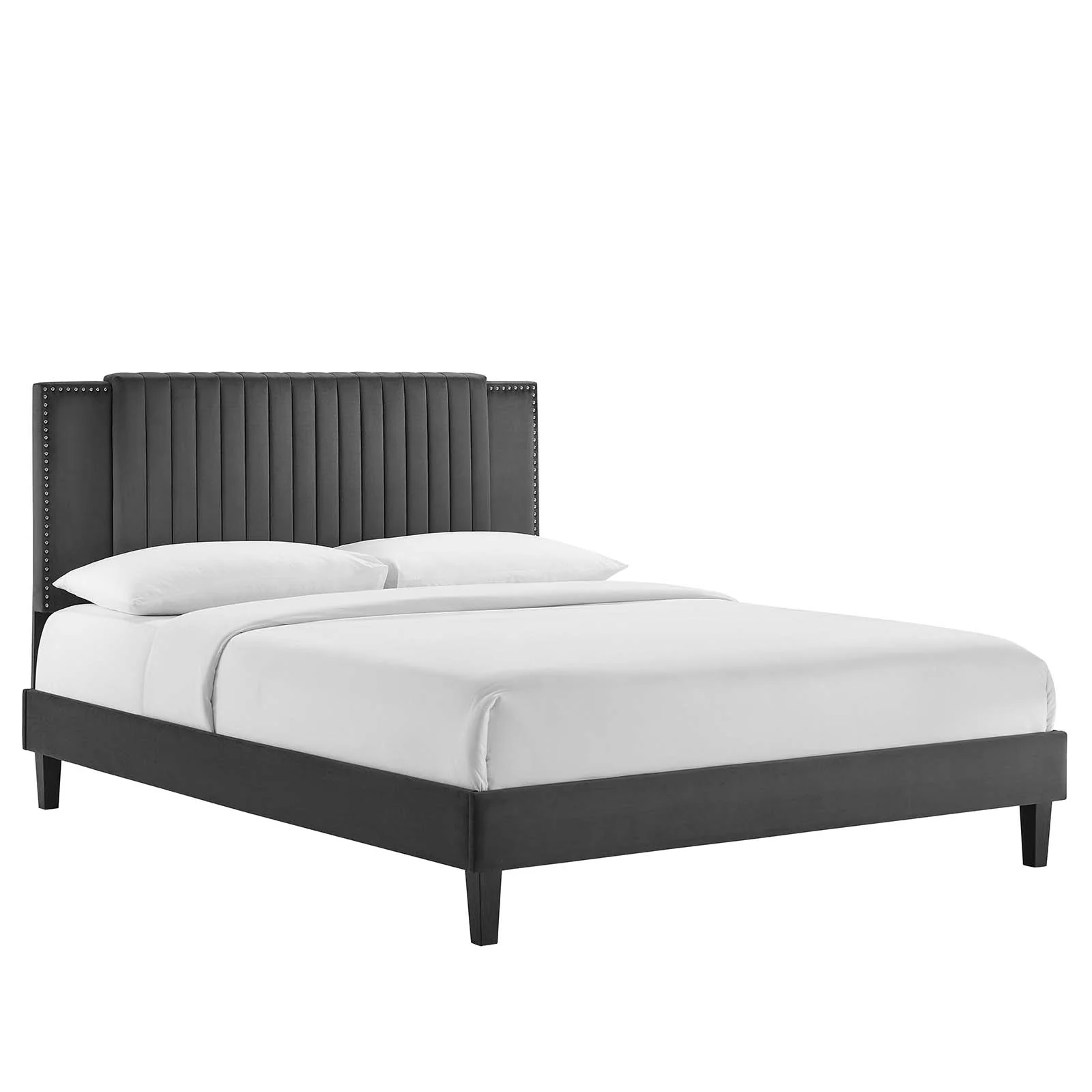 Zahra Channel Tufted Performance Velvet Twin Platform Bed By Modway - MOD-6986 - Image 2