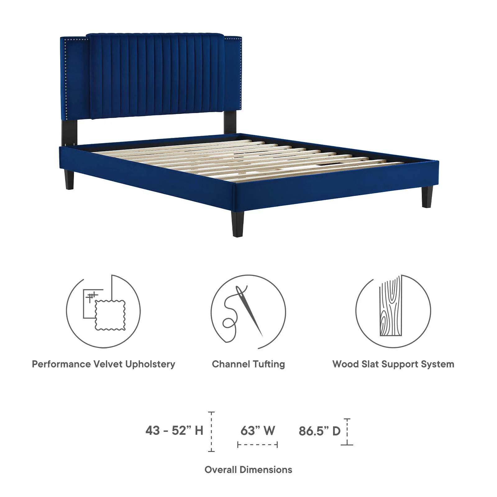 Zahra Channel Tufted Performance Velvet Twin Platform Bed By Modway - MOD-6986 - Image 22