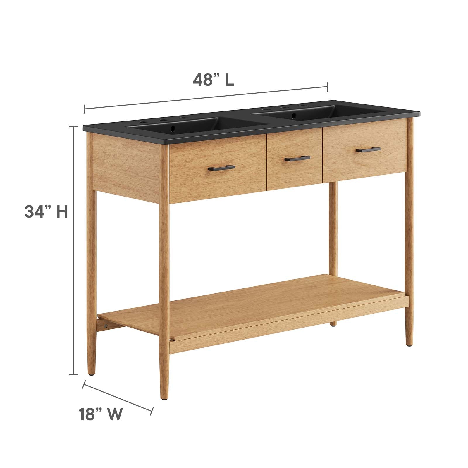 Zaire 48" Double Sink Bathroom Vanity By Modway - EEI-6827 - Image 9