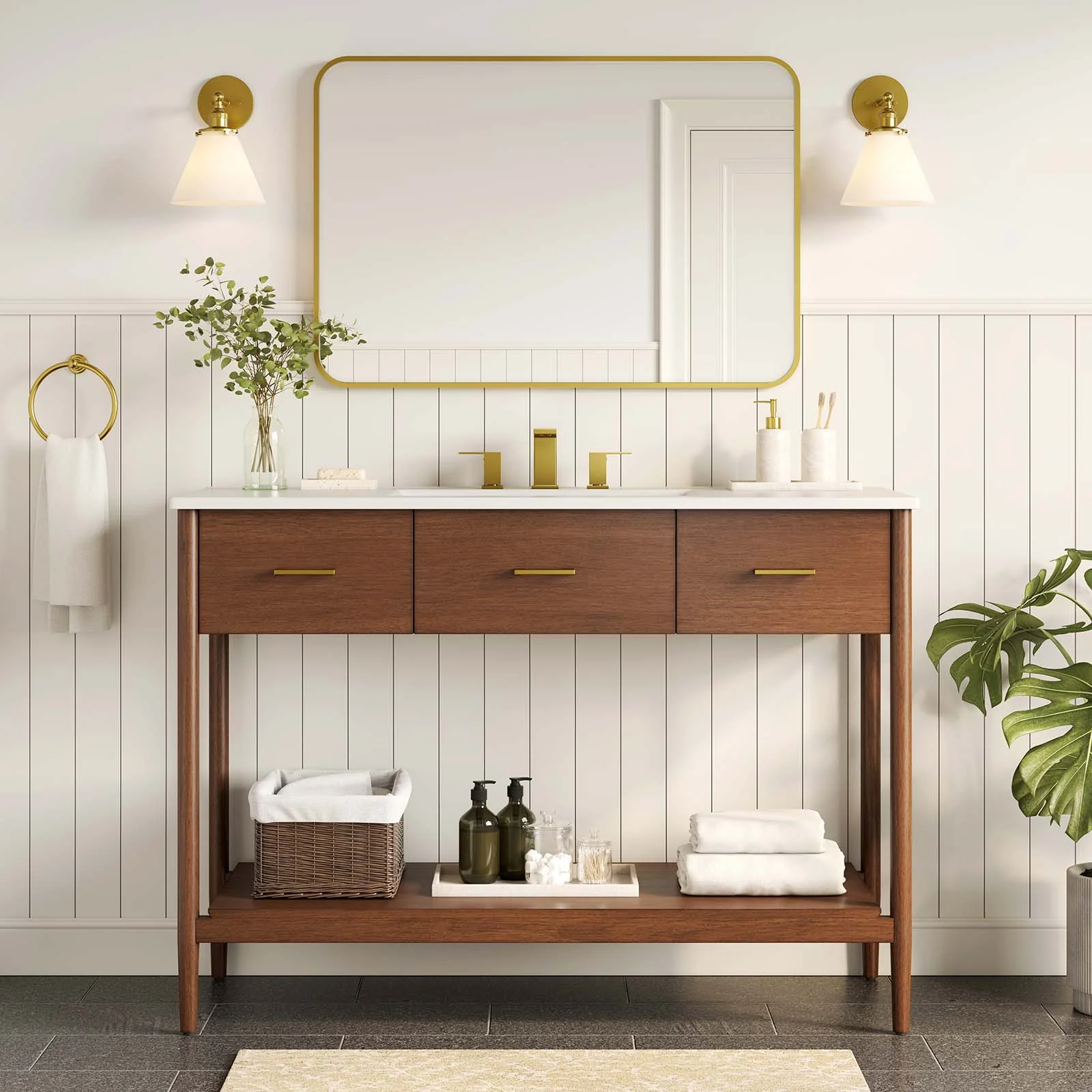 Zaire 48” Single Sink Compatible Bathroom Vanity Cabinet (Sink Basin Not Included) By Modway - EEI-6355 - Image 11