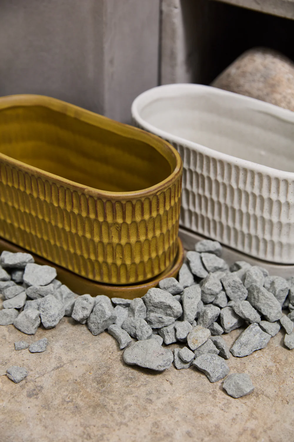 Zelle Planter with Saucer Set of 4 By Accent Decor